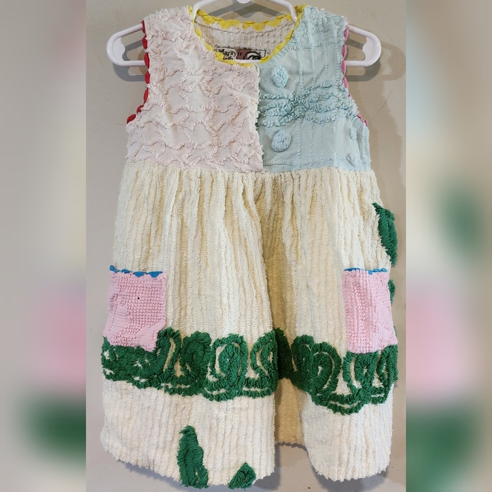 Vintage Rare Marilyn Wolf Designs Chenille Dress